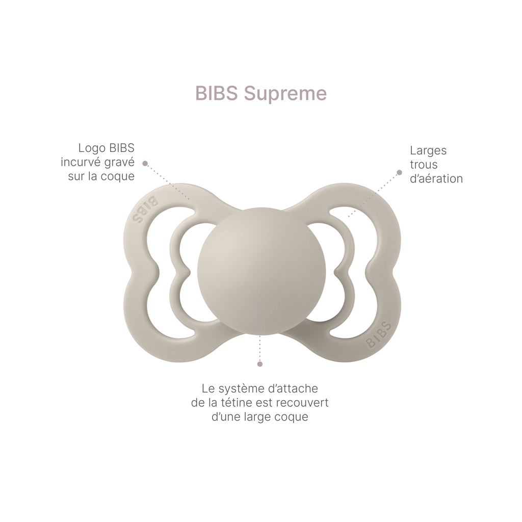 TETINES UNITÉ BIBS SUPREME SYMETRIQUE TAILLE 1 (cello pack)