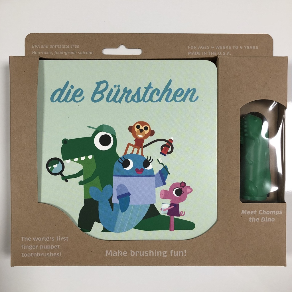 [GERMAN-BSSC111] BOOK SET DE / NL + 1 TOOTHBRUSH THE BRUSHIES (German / DE, GREEN)