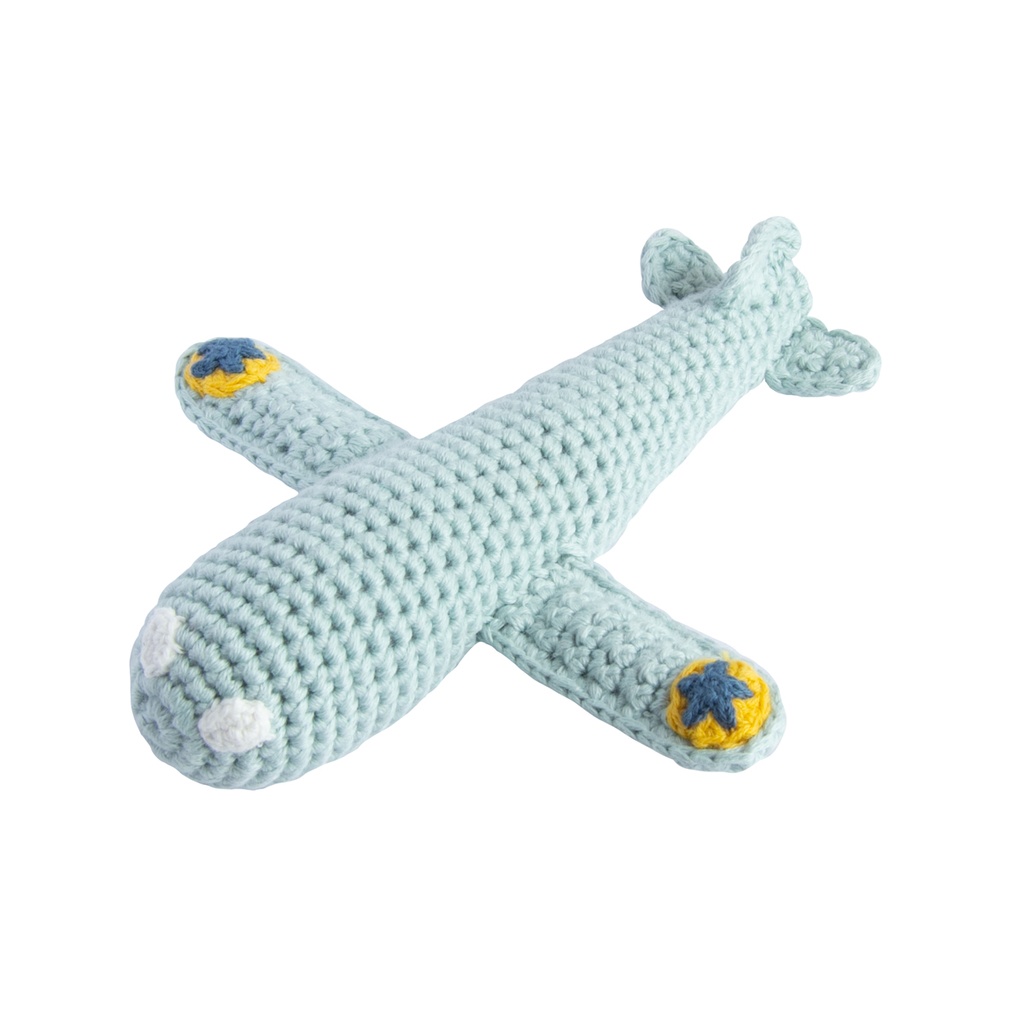 [C0243] RATTLE FLUGZEUG (Light Blue)