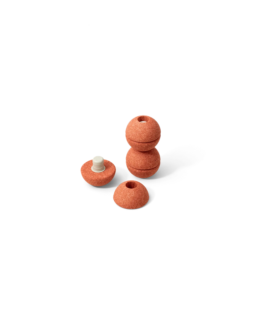 [M-ACT-3XB-BO-DG] 3x BALLES EN MOUSSE (BURNT ORANGE / DUSTY GREEN)